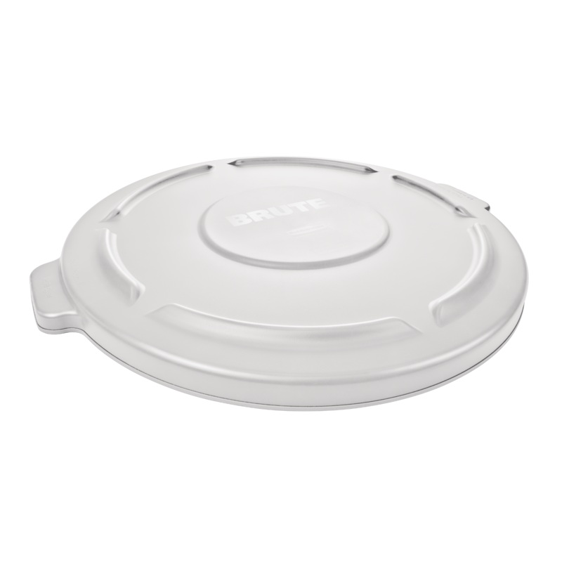 Rubbermaid FG261960WHT BRUTE Self-Draining Round Flat Lid for use with 20-Gallon Container- White