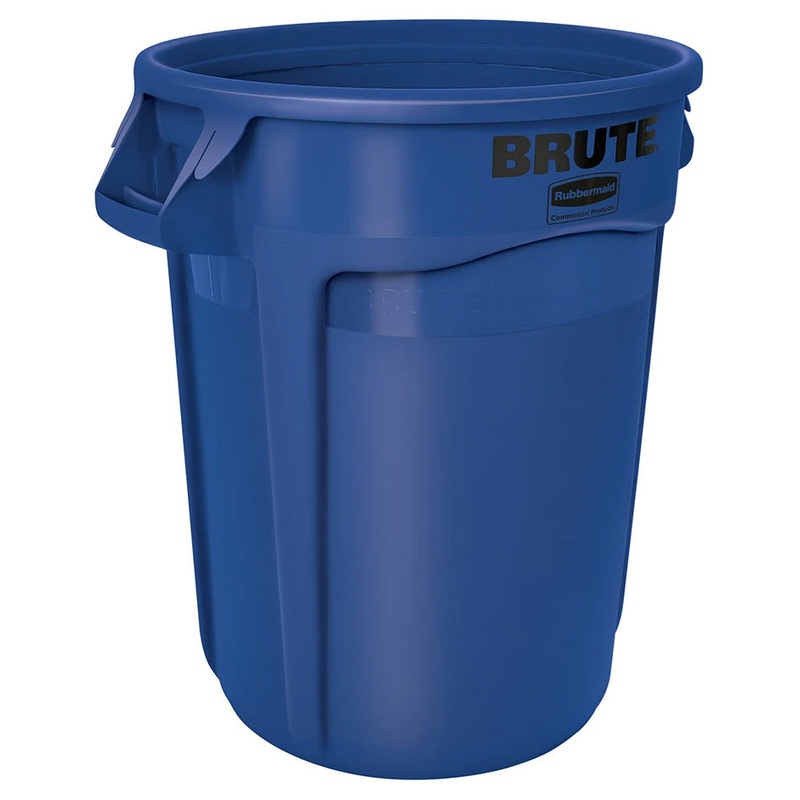 Rubbermaid FG263200BLUE Vented BRUTE Round Container 32 Gal. - Blue