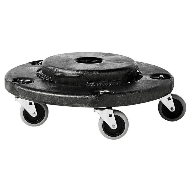 Rubbermaid FG264000BLA BRUTE Round Plastic Utility / Trash Can Dolly - for 2620, 2632, 2643, 2655 Containers - 250 lb. Capacity