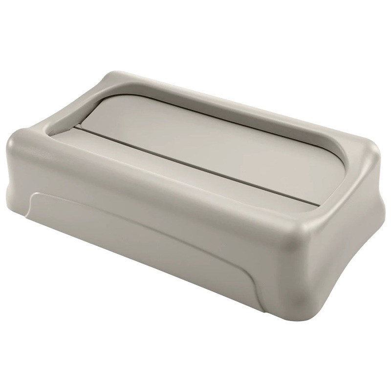 Rubbermaid FG267360BEIG Slim Jim Swing-Top Container Lid - Beige