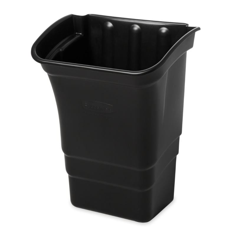 Rubbermaid FG335388BLA Utility / Service / Bus Cart Refuse Bin 8 gal. - Black