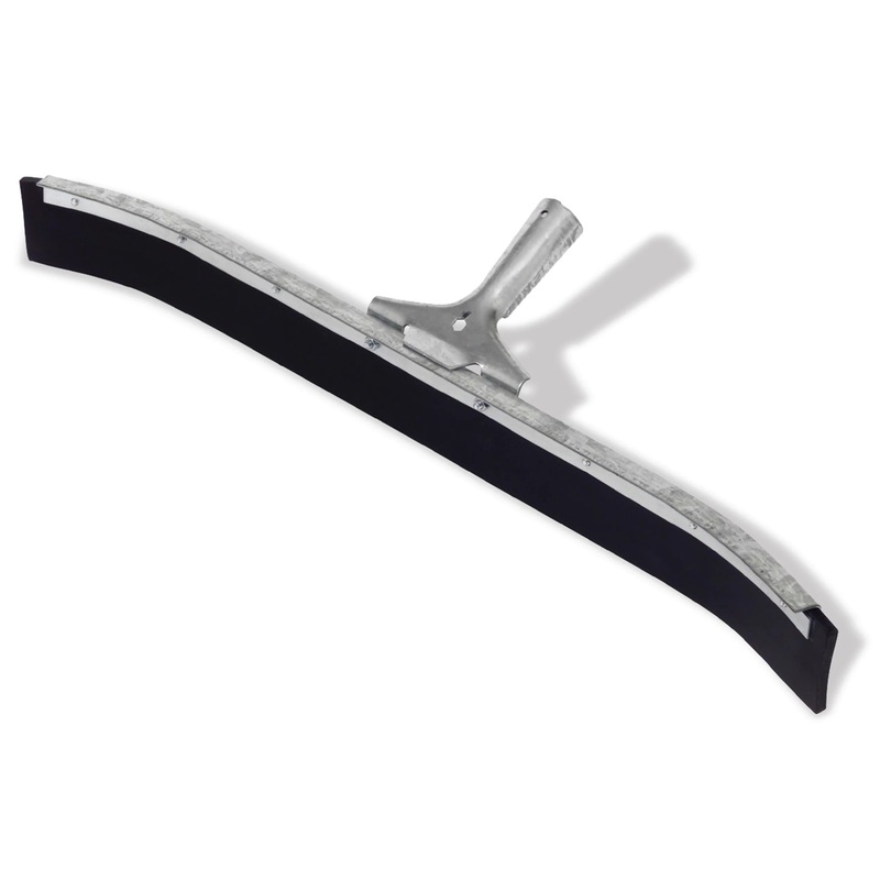 Rubbermaid FG9C3400BLA Traditional Curved Floor Squeegee with Non-Marking Rubber Blade & Metal Frame 24" - Black