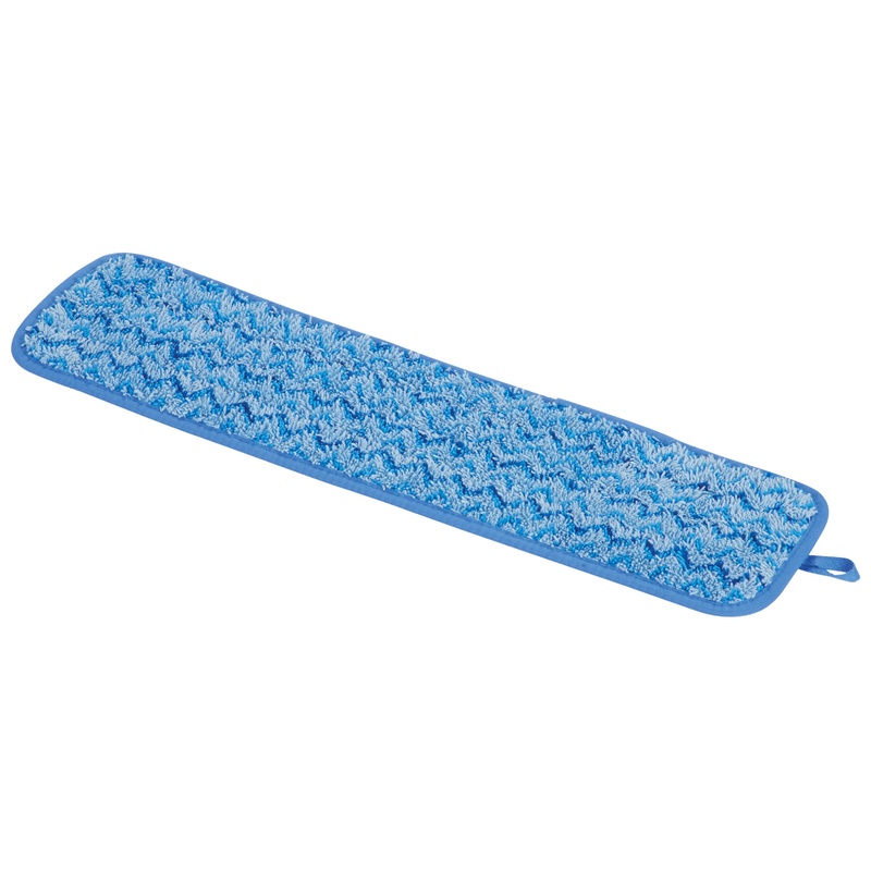Rubbermaid FGQ41000BL00 Hygen Blue Microfiber Damp Room Mop Pad 18"