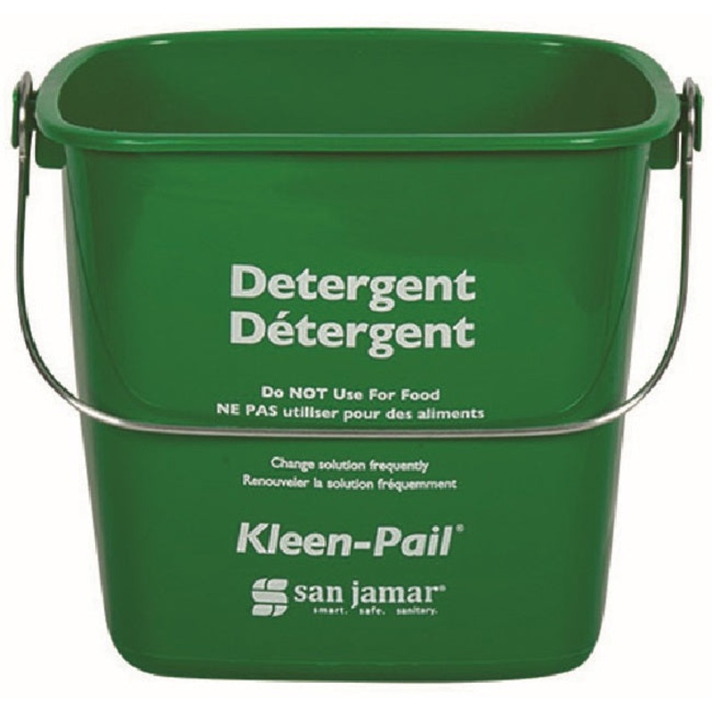 San Jamar KP256GN Kleen-Pail Green Plastic Cleaning Pail 8 qt.