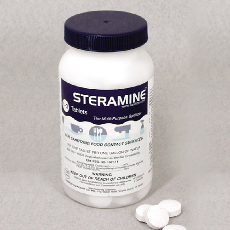 Spill-Stop 1175-0 Steramine Sanitizing Tablets - 150 count/bottle