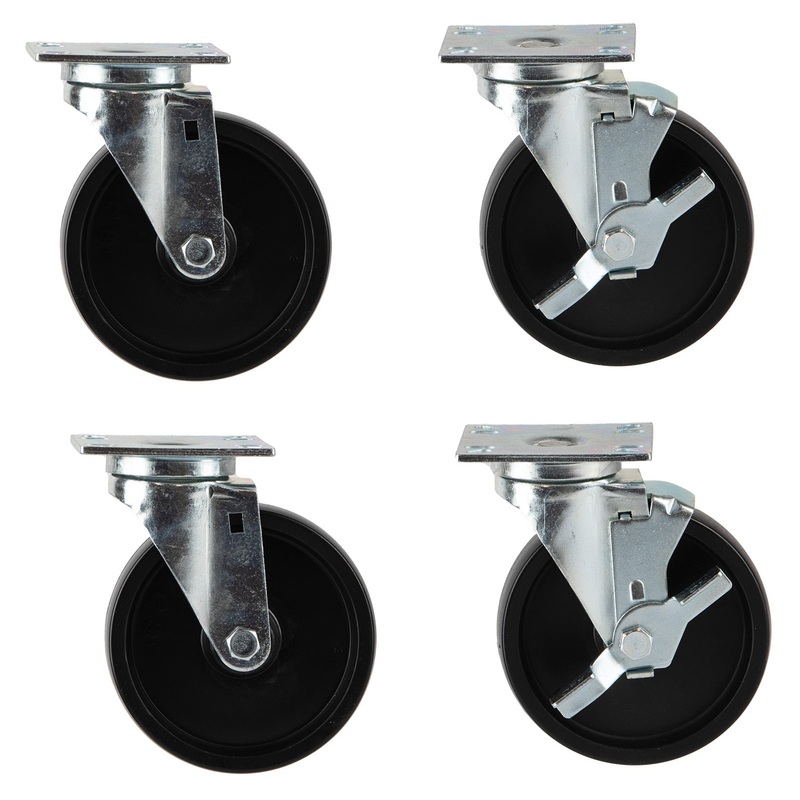 Vulcan CASTERS-RR4 Swivel Plate Casters 5" - for 24", 36", 48" & 60" Ovens - 4/set (2 w/ Brakes)