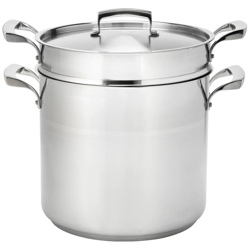 Browne 5724068 Thermalloy Stainless Steel Double Boiler 9 qt. - 3-Piece Set
