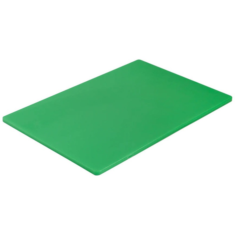 Browne 57361504 Color-Coded Medium Density Polyethylene Cutting Board 15" x 20" x 1/2" - Green