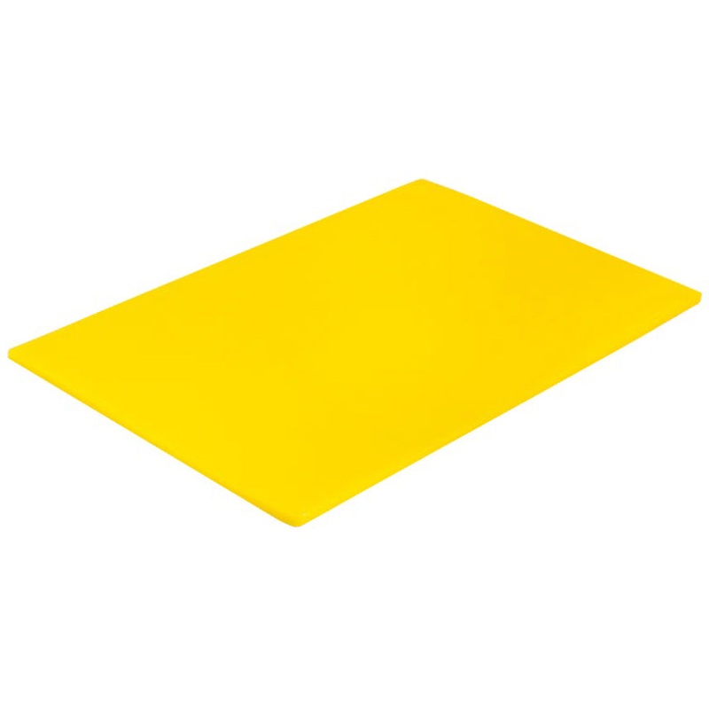 Browne 57361517 Color-Coded Medium Density Polyethylene Cutting Board 15" x 20" x 1/2" - Yellow