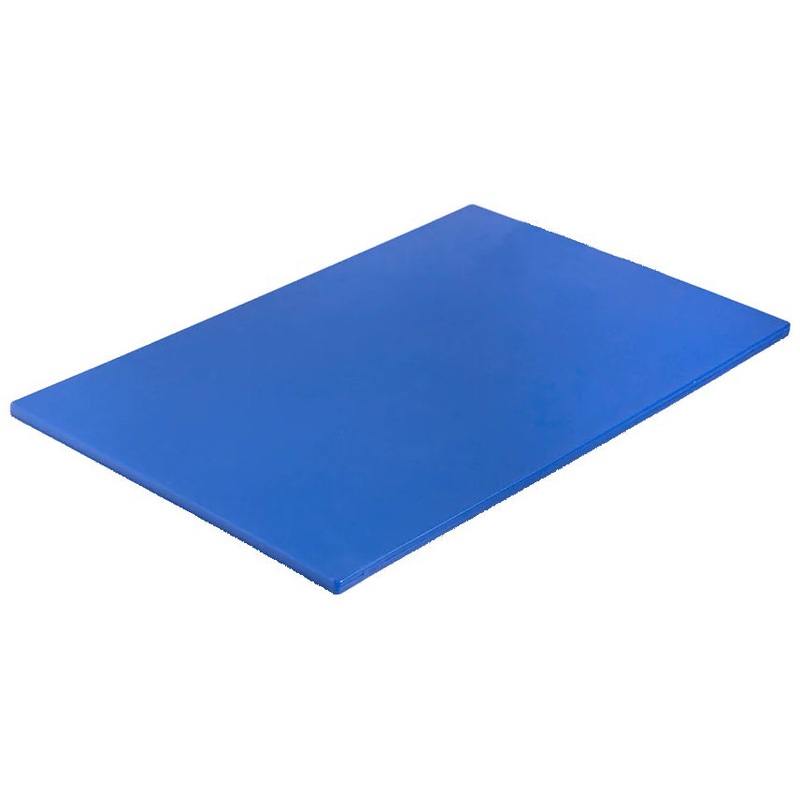 Browne 57361803 Color-Coded Medium Density Polyethylene Cutting Board 18" x 24" x 1/2" - Blue