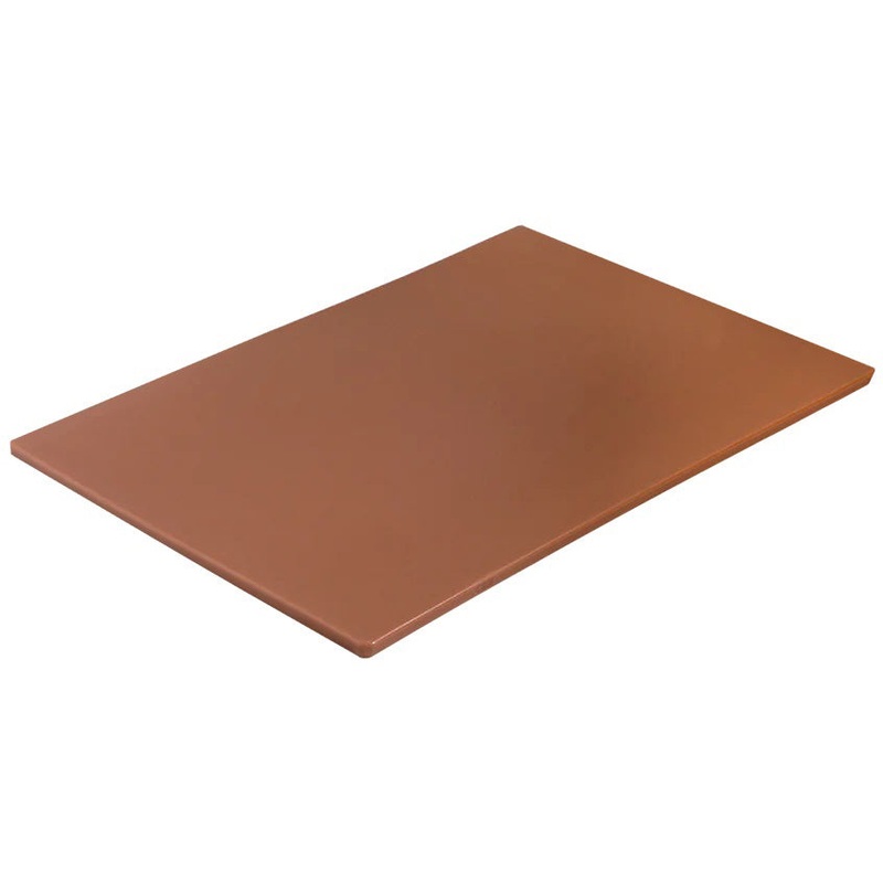 Browne 57361812 Color-Coded Medium Density Polyethylene Cutting Board 18" x 24" x 1/2" - Brown