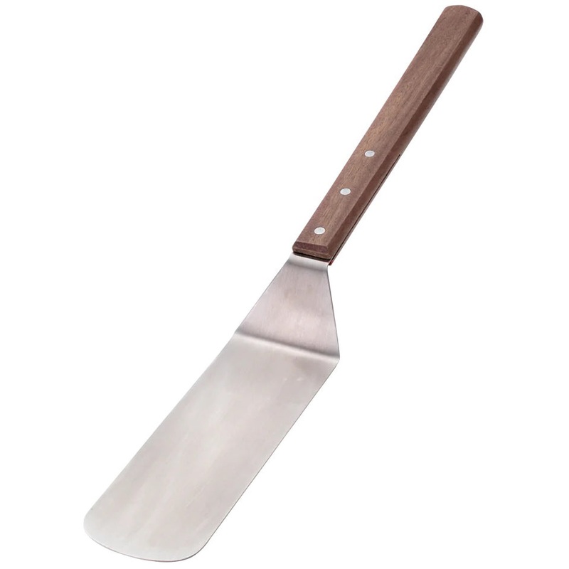 Browne 574316 Flexible Stainless Steel Solid Turner with 8"L x 3"W Blade & Long Hardwood Handle 20" OAL