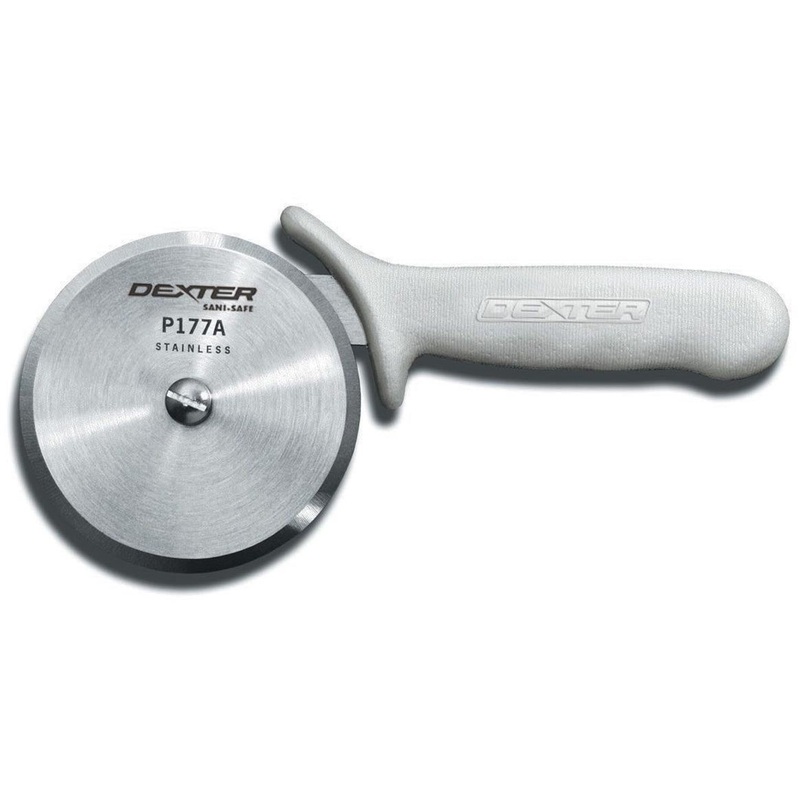 Dexter-Russell P177A-PCP Sani-Safe Pizza Cutter with White Poly Handle 4"