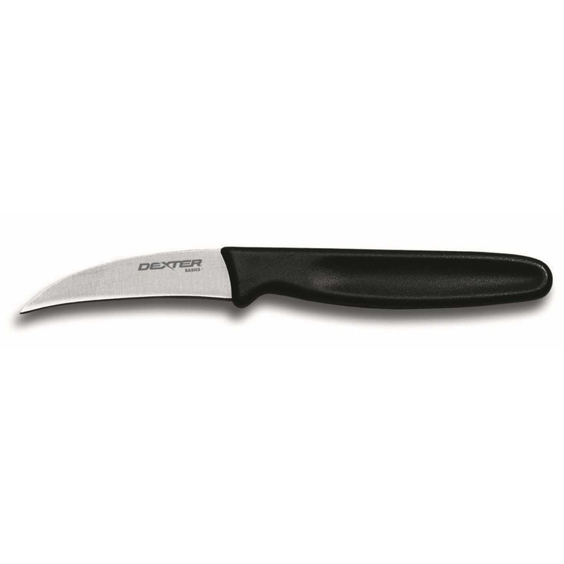 Dexter-Russell S102B Basics Tourne' Paring Knife with Black Poly Handle 2-1/2"