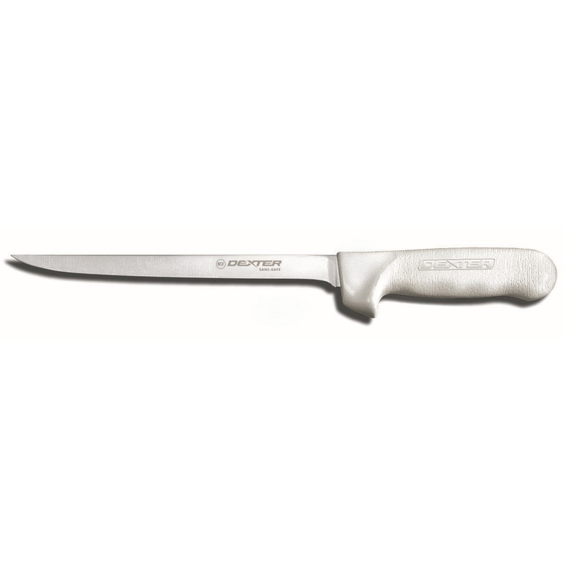 Dexter-Russell S133-8PCP Sani-Safe Flexible Fillet Knife with White Poly Handle 8"