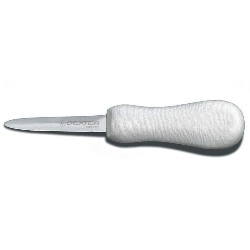 Dexter-Russell S134PCP Sani-Safe Boston Pattern Oyster Knife with White Poly Handle 3"