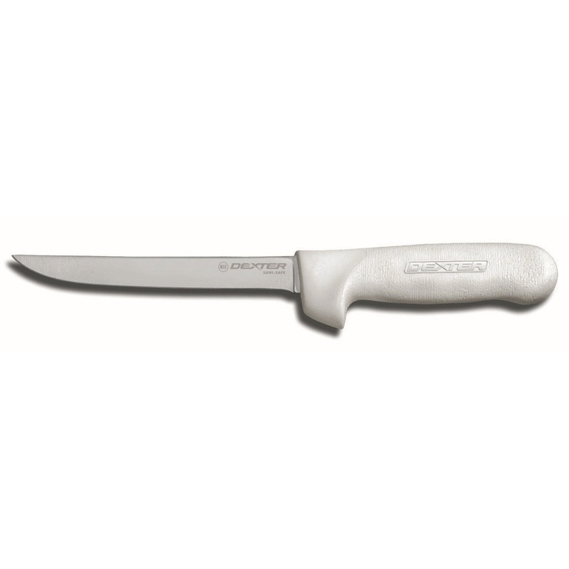 Dexter-Russell S136N-PCP Sani-Safe Narrow Boning Knife with White Poly Handle 6"