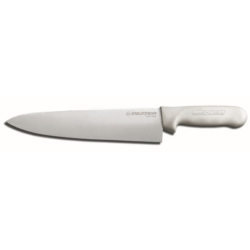 Dexter-Russell S145-10PCP Sani-Safe Chef's / Cook's Knife with White Poly Handle 10"
