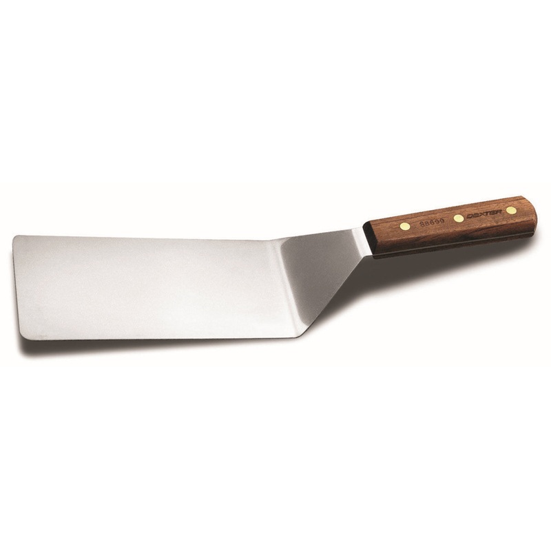Dexter-Russell S8699PCP Traditional Stiff Solid Steak Turner with Rosewood Handle 8" x 4"