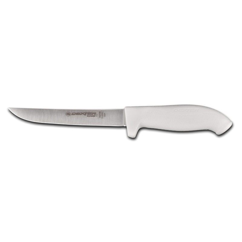 Dexter-Russell SG136PCP SofGrip Wide Boning Knife with White Handle 6"
