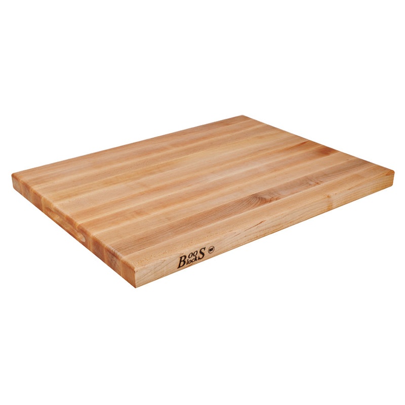 John Boos R02 Boos Blocks R-Board Reversible Maple Wood Cutting Board with Hand Grips 24" x 18" x 1-1/2"