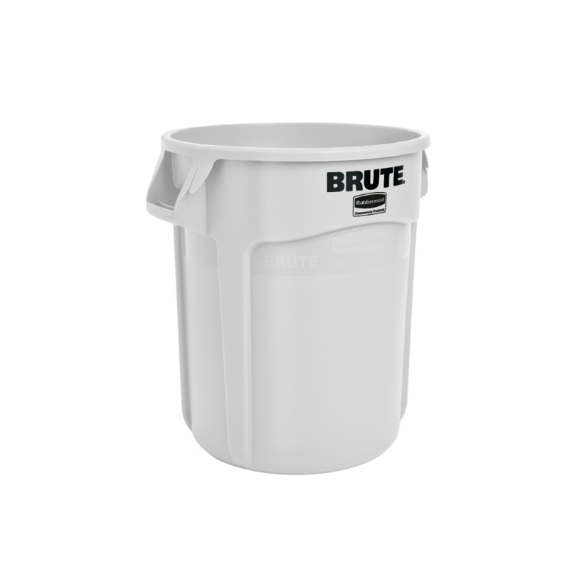 Rubbermaid FG261000WHT Vented BRUTE Round Container 10 Gal. - White