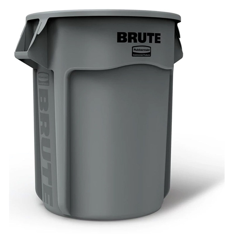 Rubbermaid FG265500GRAY Vented BRUTE Round Container 55 gal - Gray
