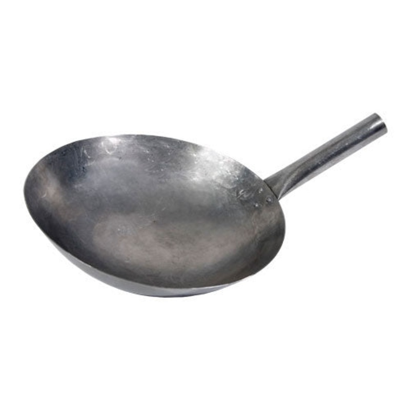 Town 34706 Steel Mandarin Wok 16" with 8" Steel Handle