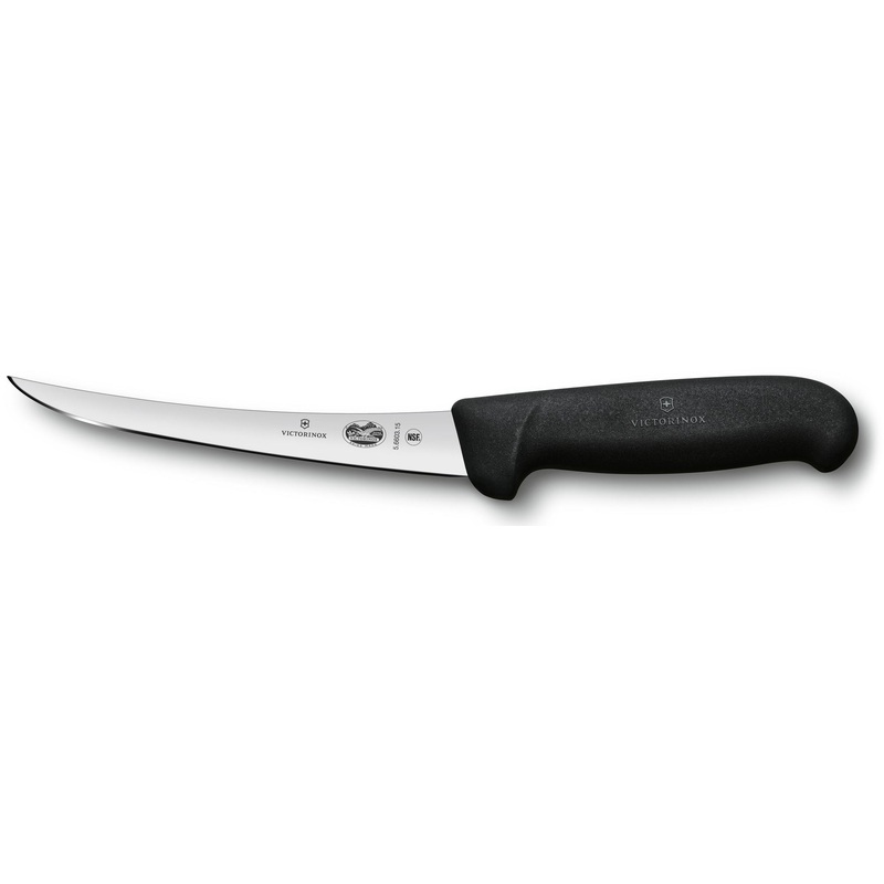 Victorinox 5.6403.15-X4 Narrow Stiff Boning Knife with Black Fibrox Handle 6"
