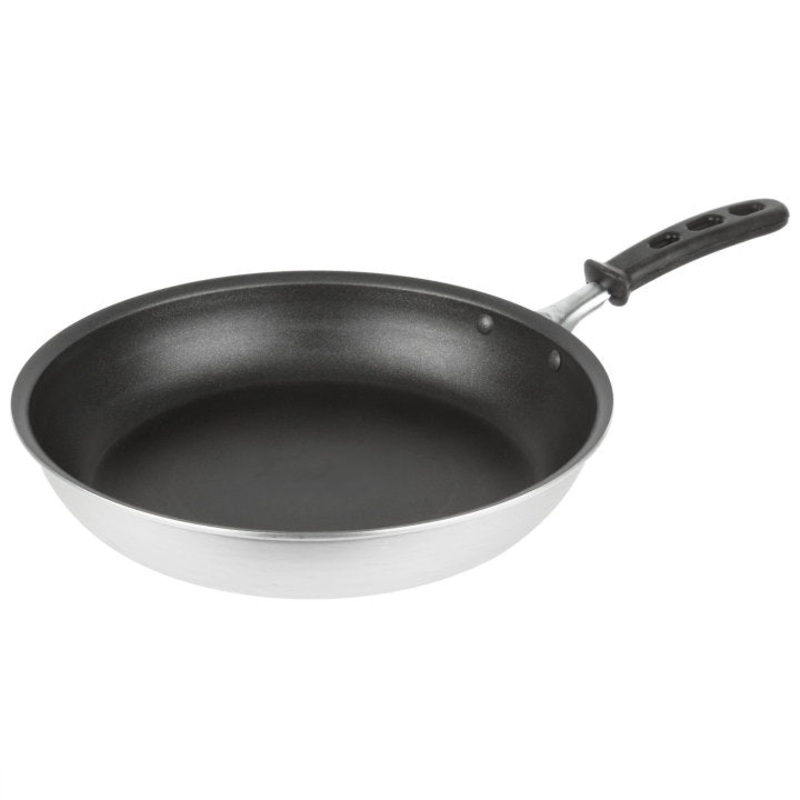 Vollrath 67612 Wear-Ever Fry Pans with SteelCoat x3 Interior and TriVent Silicone Handle 12" - Non-Stick Finish