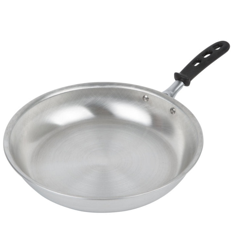 Vollrath 67912 Wear-Ever Fry Pans with Natural Finish and TriVent Silicone Handle 12"