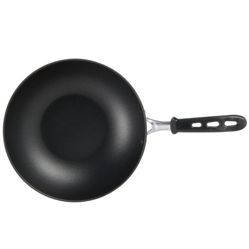Vollrath 682311 SteelCoat x3 Non-stick Aluminum Stir Fry Pan with TriVent Silicone Handle 11"