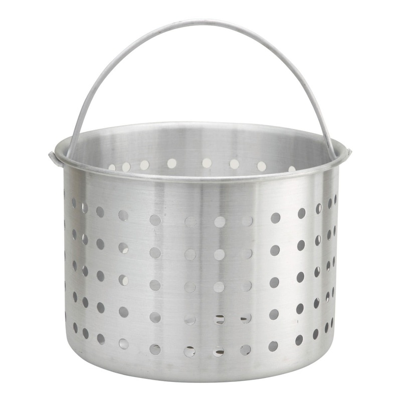 Winco ALSB-60 Aluminum Stock Pot Steamer Basket with Bail Handle 60 qt.