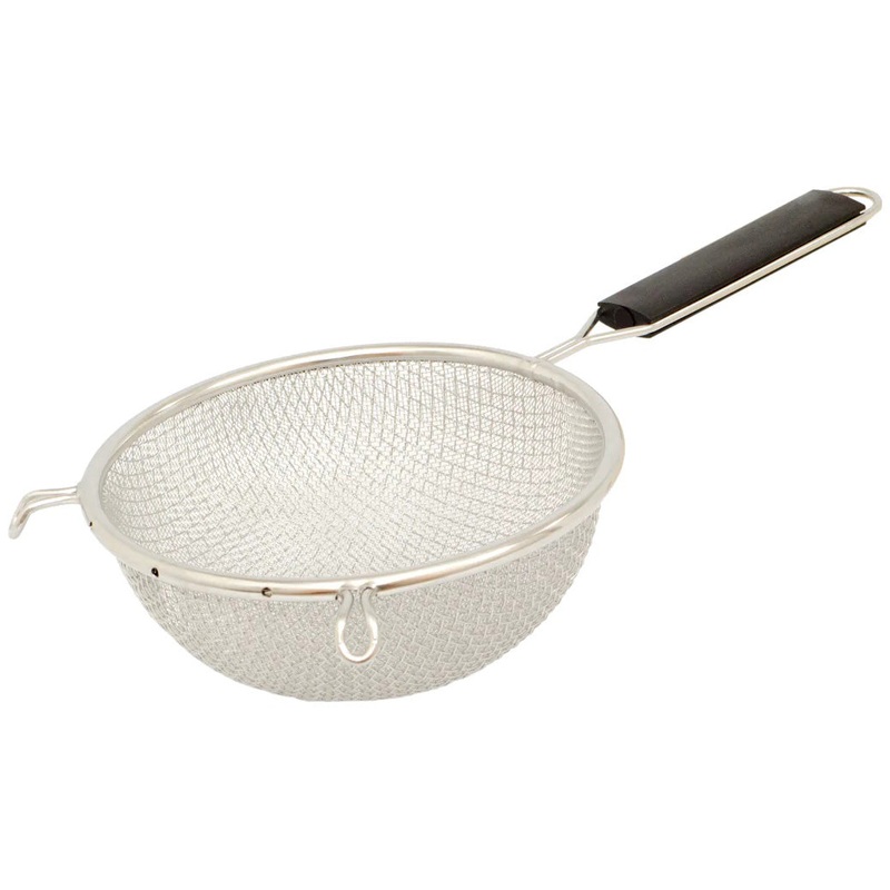 Browne 18096 Stainless Steel Fine Double Mesh Strainer with Plastic Handle 6-1/4" Dia.