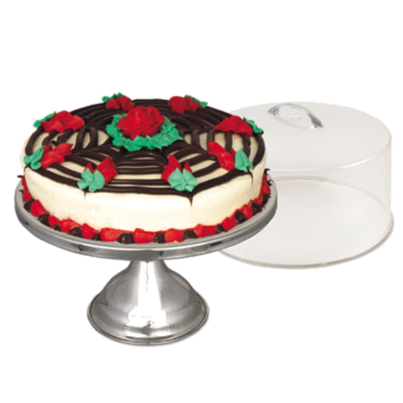Browne 57125 Stainless Steel Cake Stand 12" Dia. x 7-1/8"H