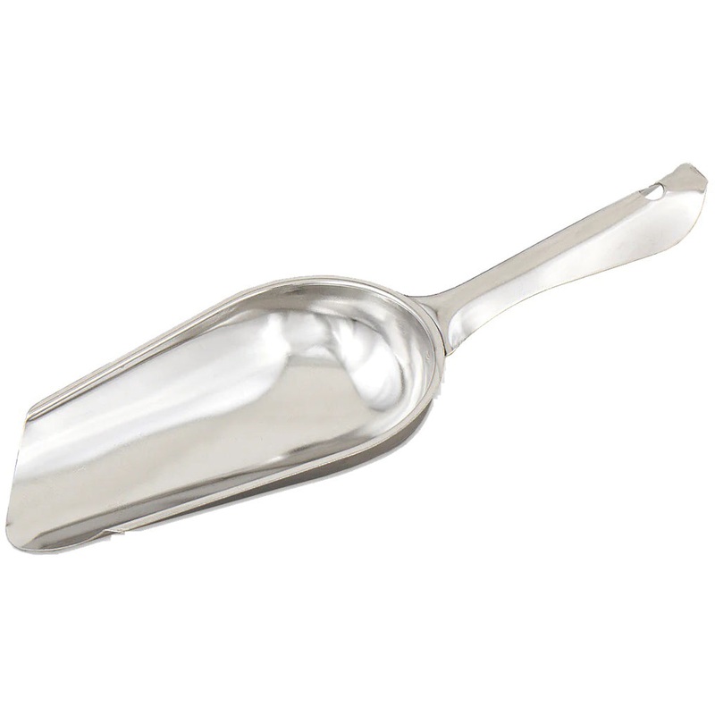 Browne 574214 Stainless Steel Wide Bar / Ice Scoop with Tapered Tip 3-1/4" oz.