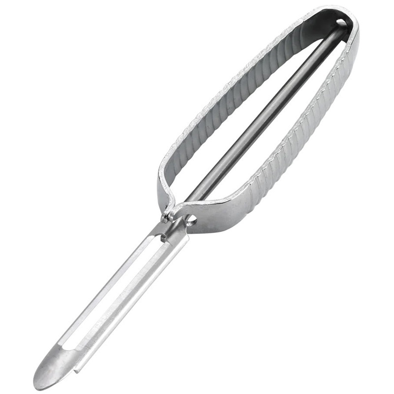 Browne 575690 Stainless Steel Fruit & Vegetable Peeler with 2-1/2" Double-Edge Floating Blade