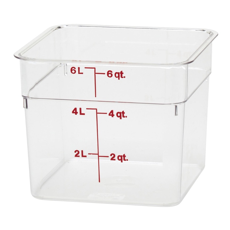 Cambro 6SFSCW135 Food Storage Container, Square, Camwear 6 qt.