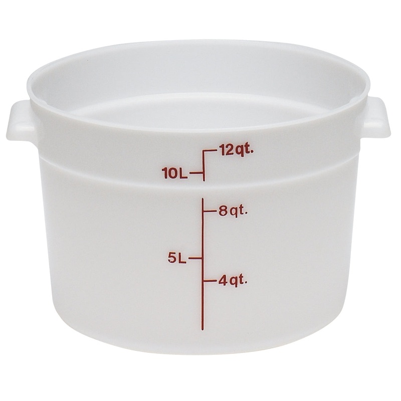Cambro RFS12148 Food Storage Container, Round, Polyethylene 12 qt.