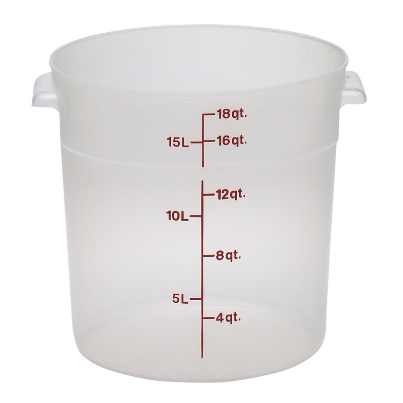 Cambro RFS18PP190 Food Storage Container, Round, Polypropylene 18 qt.