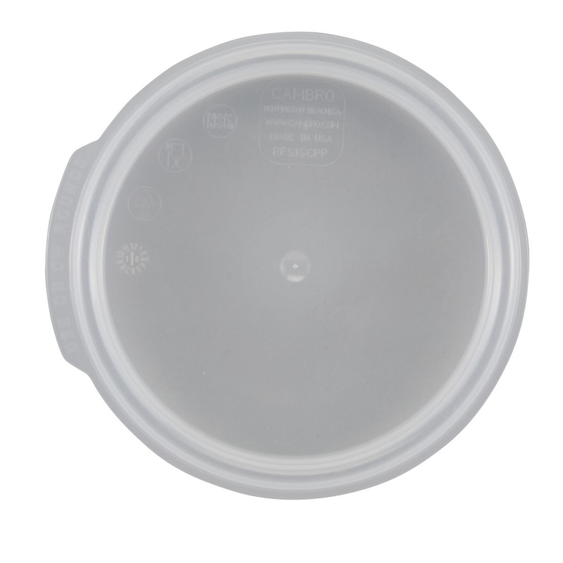 Cambro RFS1SCPP190 Camwear Round Food Storage Container Seal Cover - fits 1 qt. - Translucent
