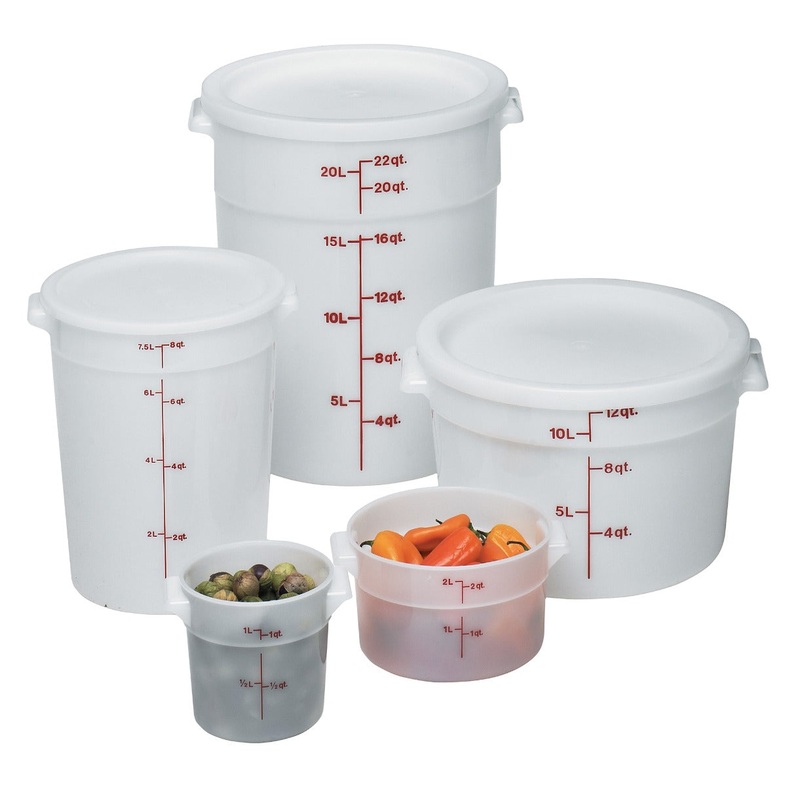 Cambro RFS2148 Food Storage Container, Round, Polyethylene 2 qt.