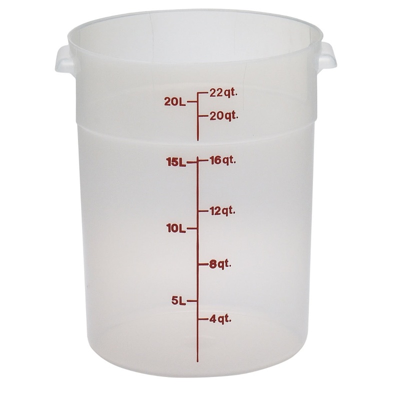 Cambro RFS22PP190 Food Storage Container, Round, Polypropylene 22 qt.