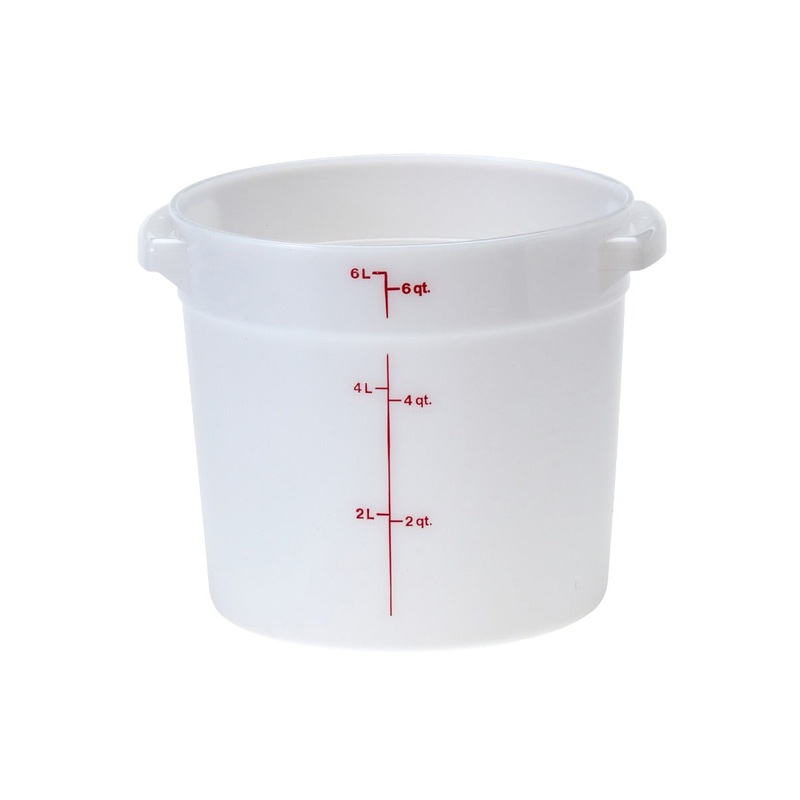 Cambro RFS6148 Food Storage Container, Round, Polyethylene 6 qt.