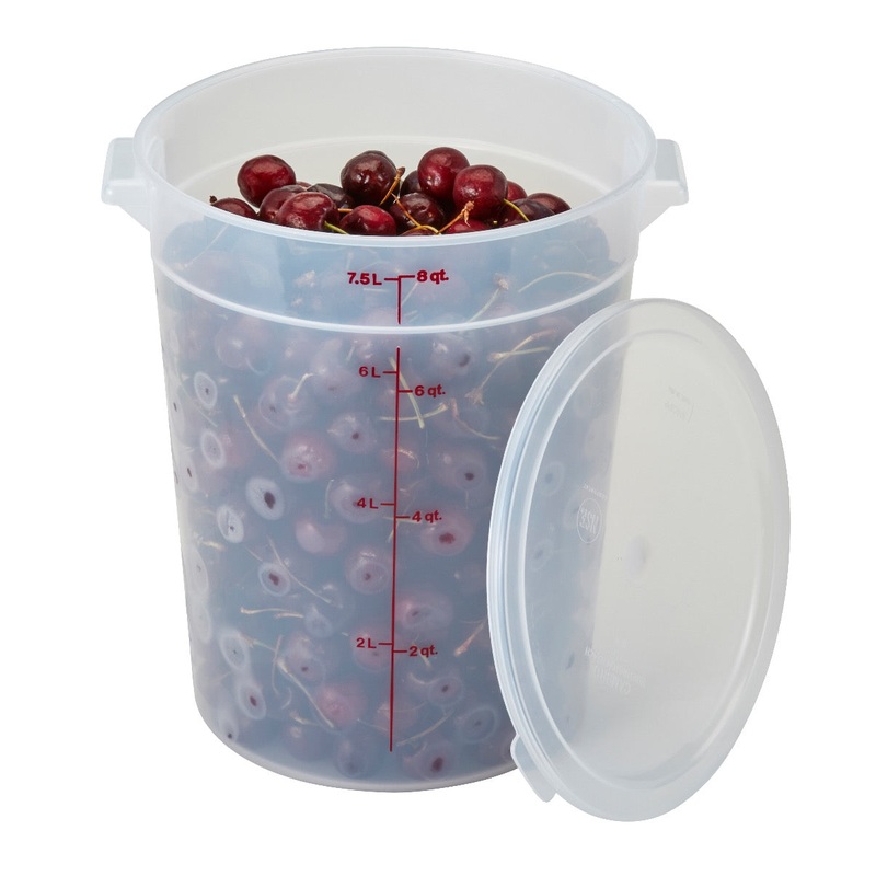 Cambro RFS8PP190 Food Storage Container, Round, Polypropylene 8 qt.