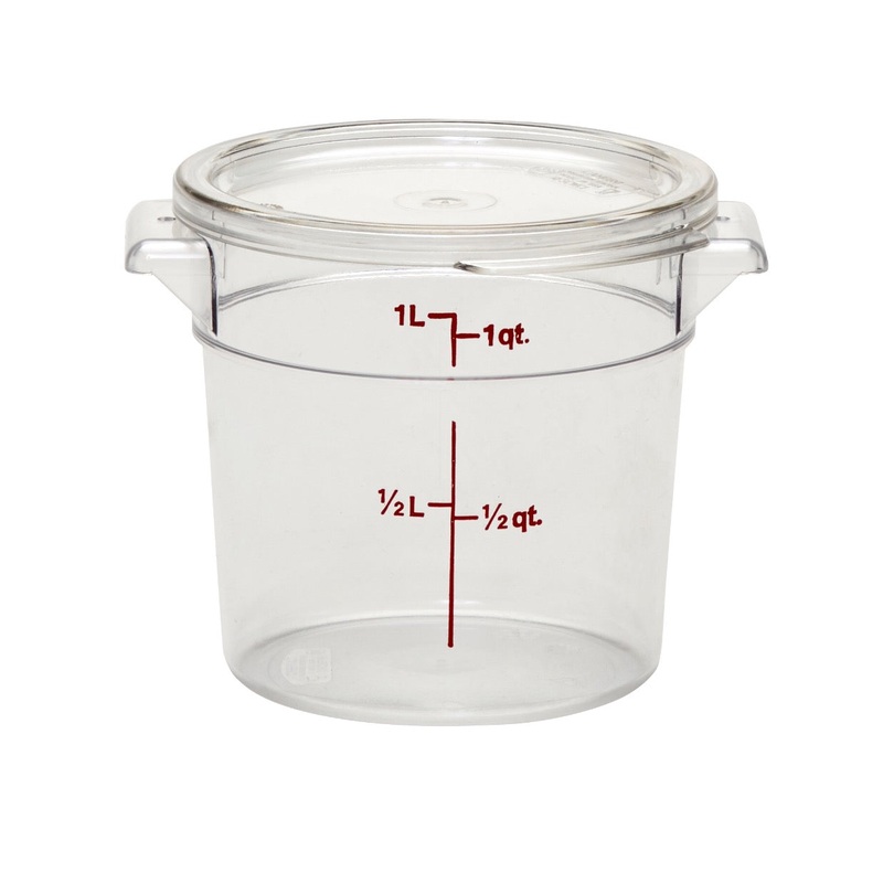 Cambro RFSCW1135 Food Storage Container, Round, Camwear 1 qt.