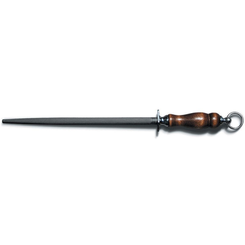 Dexter-Russell A12R-PCP Traditional Heavy Weight Magnetized Knife Sharpening Steel with Rosewood Handle & Ring 12"