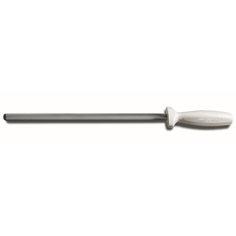 Dexter-Russell DDS-12PCP Sani-Safe Diamond Knife Sharpening Steel with White Poly Handle 12"