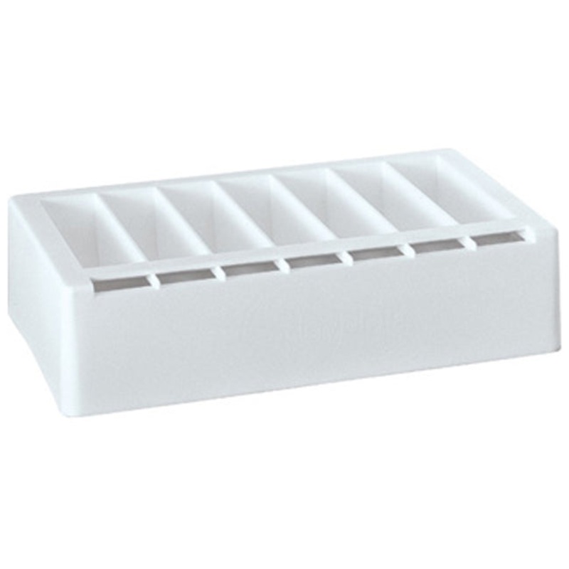Ecolab Daydots 11331-01-00 Plastic Label Dispenser - White - Holds (7) 1/4" to 1" Rolls