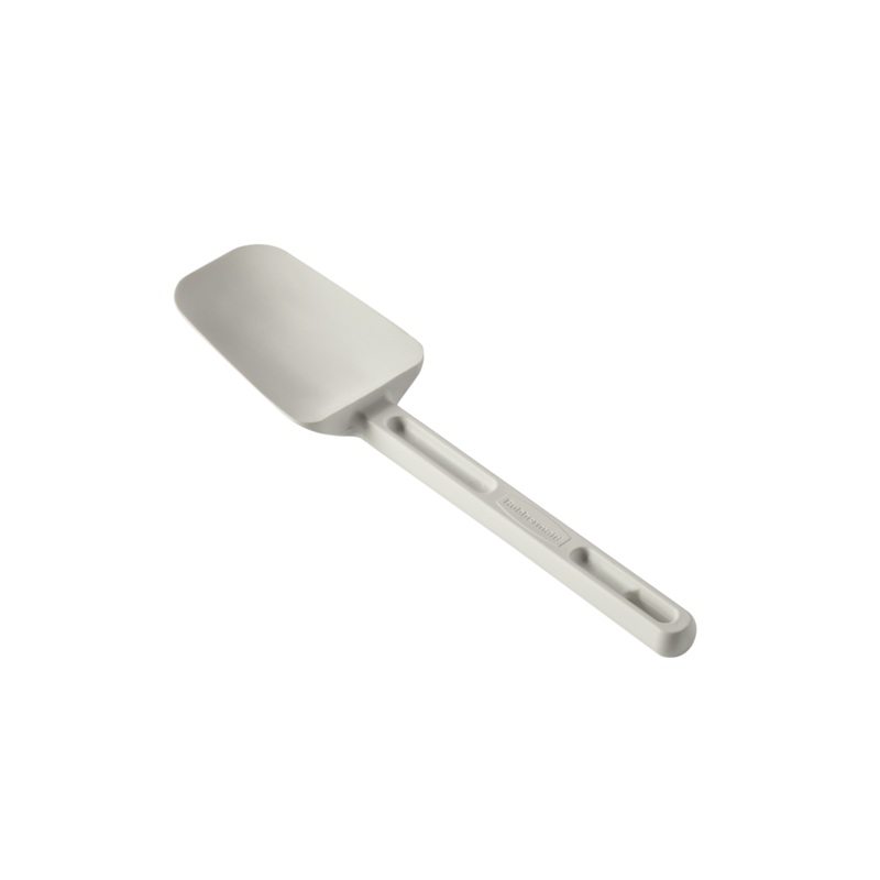 Rubbermaid FG193300WHT Cold Silicone Spoon-Shaped Spatula with White Poly Handle 9-1/2"OAL